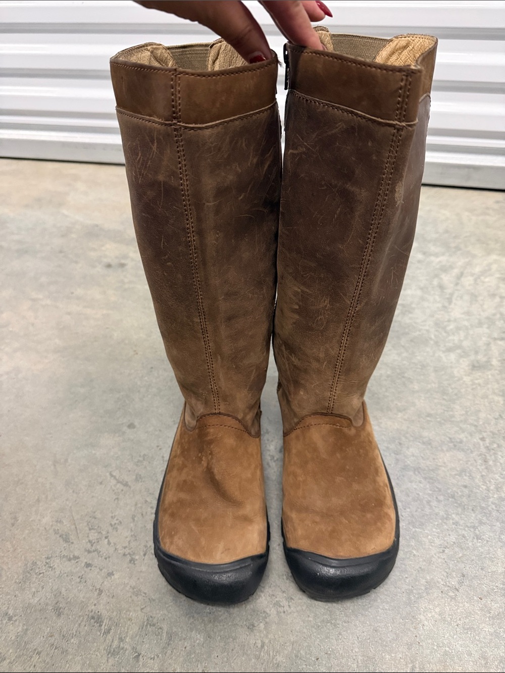 Keen Women's Tall Tan-Brown Leather Over-the-Knee Boots